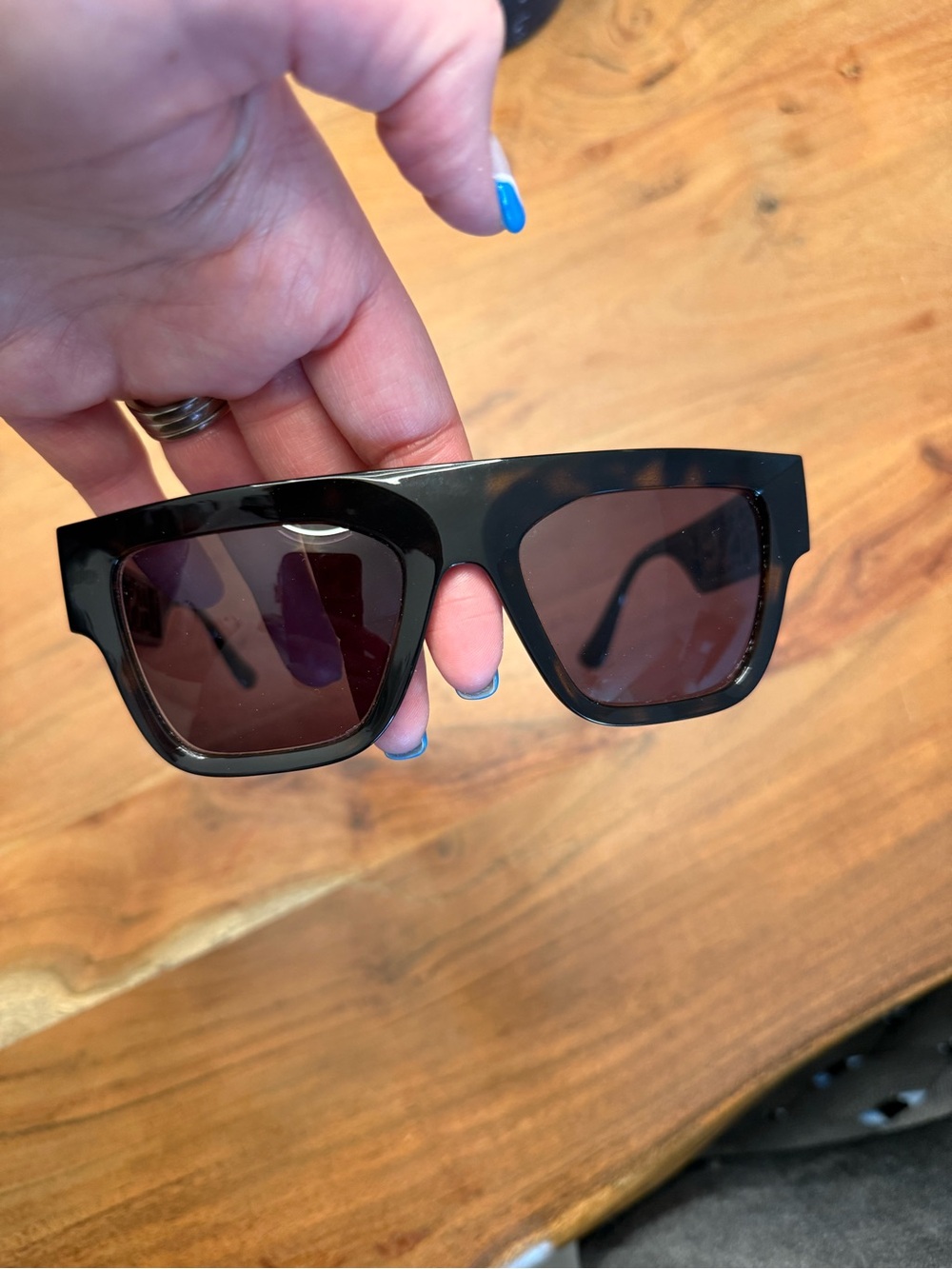 Versace tortoise Rectangular Sunglasses